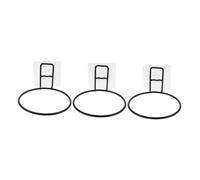 HANABASS 1Set Hanging Dog Bowl Mounted Pet Bowl Fixing Bracket Punch Design Easy to Clean Height for Cats and Dogs Black