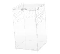HANABASS 1Set Magnetic Acrylic Reptile Habitat Tank Transparent Display Case for Snakes Geckos Tarantulas and Frogs Pet Reptile Container for Animals