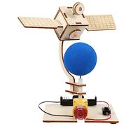HANABASS 1Set Wooden Artificial Satellite Model Kit for Educational DIY Science Safe Craft Project for Boys Birthday Holiday Enhances Creativity Imagination