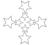 HANABASS 2 Pairs Dangling Star Earrings for Women Silver Hollow Pentagram Drop Earrings Vintage Style Rhinestone Charms Jewelry for Party and Daily Wear