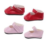 HANABASS 2 Pairs Faux Leather Doll Shoes for Dolls Dress Shoes Accessories for Play Photo Props and Miniature House Decorations Creative Swap for Outfits
