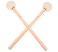 HANABASS 2 pcs Bass Drum Mallet Sticks Wooden Felt Drumsticks with Slip Grip for Percussion Instruments Comfortable Durable for Various Musical Styles