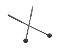 HANABASS 2 Pcs Black Rubber Head Marimba Mallets for Children - Percussion Instrument Sticks Suitable for Xylophone, Tongue Drum, and Music Practice