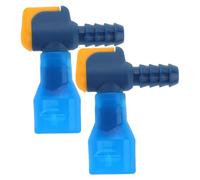 HANABASS 2 Pcs Bladder Bite Valve With ON-Off Switch 90 Degree Hydration Pack Bite Valve Nozzles Mouthpieces Replacement for Outdoor Backpack Hydration Water Bladder