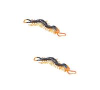 HANABASS 2 pcs Realistic Plastic Centipede Lifelike Simulation Bug for Pranks and Party Favors Safe and Wildlife Model Decor