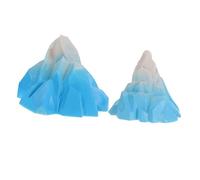 HANABASS 2 Pcs Resin Aquarium Mountains Decoration Realistic Iceberg Model for Fish Tank Landscape Micro Scenery Ornaments Turtle Tank Accessories