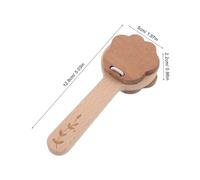 HANABASS 2 Pcs Wooden Castanets Animal Paw Shape Musical Instrument Hand Clappers Solid Wood Rhythm for Early Education Family Play Montessori Music