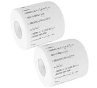 HANABASS 2 Rolls of Decorative Toilet Paper with Mathematical Formula Pattern, Soft Paper Bathroom Tissue Roll, Practical and Easy to Carry for Everyday Use and Travel