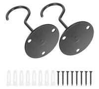 HANABASS 2 Sets Heavy Duty Alloy Ceiling Hooks with Self Tapping Screws for Home Accessories Durable Wall Hooks for Hanging Canopies Plant Baskets and Sheer Curtains