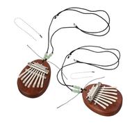HANABASS 2 Sets Key Mini Portable Thumb Piano Sapele Wood Kalimba for Beginners and Lightweight Finger Piano Instrument with Natural Resonance Musical Gift for Music Lovers