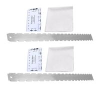 HANABASS 2 Sets Notched Straight Edge Guitar Luthiers Tool Guitar Neck Straight Edge String Action Gauge