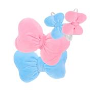 HANABASS 2 Sets Plush Doll Bowknot with Bow Tie Headwear Soft Neckwear Accessories for Dolls Expressive Dress-up for Parties and Everyday Play and Creativity