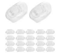 HANABASS 20 Pairs Adjustable Silicone Eyeglass Nose Pads Cushioned Bridge Replacement for Glasses and Sunglasses, Soft Non-Slip Support for Comfortable Wear