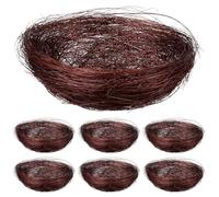 HANABASS 20 Pcs Artificial Bird Nests 4.7 Inch Empty Woven Nest Decor for Easter Crafts Spring Table Centrepiece Photography Props Garden Ornament