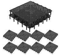 HANABASS 20pcs 10pcs Fish Tank Bottom Filter Plate, Under Gravel Filter Plate, Fish Tank Bottom Filter Plate for Aquarium, Splicing Easy to Install (Black)