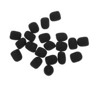 HANABASS 20pcs Black Sponge Microphone Covers 20x15x5mm Handheld Mic Windscreens Foam Replacement for Stage, Live Sound, and Broadcast Use