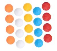 HANABASS 20pcs Hollow-out Plastic Golf Training Balls for Indoor Swing Practice PP Material Multi-color with White Red Orange Yellow Blue Safe and Practical Golfing