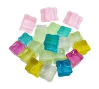 HANABASS 20Pcs Luminous Fake Ice Cubes Decorative Glow the Dark Faux Ice Props for Party Cosplay and Food Photography Safe Reusable and Realistic Design