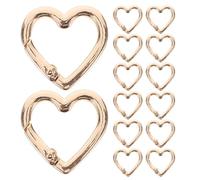 HANABASS 20pcs Mini Heart Shaped Carabiner Clips Zinc Alloy Keychain with Smooth Spring Mechanism Backpack Snap Hooks for Dog Leash Water Bottle Holder Choice