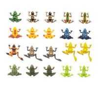 HANABASS 20pcs Mini Simulated Frog Figurines Small Realistic Frogs Model Decor Educational for Party Favors Easter Goodies Bag Indoor Outdoor Use