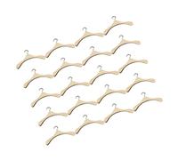 HANABASS 20Pcs Miniature Wooden Doll Hangers for Bjd Dolls Closet Organizer Elegant Clothes Display Rack for Dollhouse Bedroom Furniture Accessories