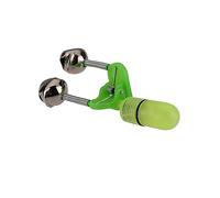 HANABASS 20pcs Night Sea Fishing Rod Clip LED Bite Alarm Bells Green Glow for Professional Night Anglers Easy to Use Double Rattle Fishing Alarms Suitable for Various Rods