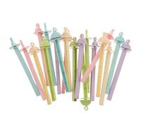 HANABASS 20pcs Plastic Bird Perch Macaron Clip Parrot Standing Stick for Cage Antislip Bird Perch Parrot Claw Stick for Parakeet Cockatiel Cage Accessories