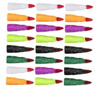 HANABASS 24pcs Colorful Fake Witch Finger Nails Halloween Prank Props Cosplay Costume Accessory Party Trick Random Color