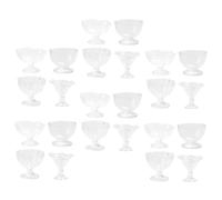HANABASS 24Pcs Miniature Cups Mini Ice Cream Mugs (Mixed Style) Mini Glass Cups Tiny Beer Wine Juice Glasses Dollhouse Accessories PVC Food Container Ob11 Doll House