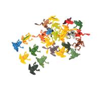 HANABASS 24pcs Miniature Plastic Frog Figurines Weather Resistant PVC Frog Models for Indoor Outdoor Decoration Educational for Learning Wildlife and Nature Curiosity