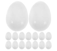 HANABASS 24pcs Simulation Pigeon Eggs Nesting Decoy Eggs Faux Realistic Design Solid Plastic Material Lifelike Size Resistant to Breaking for Bird Hatching Decorations