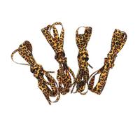 HANABASS 2Pair Classic Leopard Print Flat Shoelaces Elastic Shoe Ties Pack Creative Cool Accessories for Sneakers Boots Trainers
