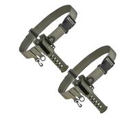 HANABASS 2pcs Adjustable Heavy Duty Fishing Fighting Belt with Rod Holder Nylon Waist Strap for Wading Fly Fishing and Lure Rods Lightweight Compact Fit
