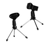 HANABASS 2Pcs Adjustable Microphone Tripod Stand Stable Microphone Bracket for Interviews Lectures and Broadcasts Durable Construction for Enhanced Flexibility and Protection