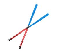 HANABASS 2pcs Aluminum Handle Jazz Drum Brushes Bundle for Cajon and Snare Drum Nylon Bristles for Gentle Percussion Red Blue Design Musical Instrument Accessory Stable Construction