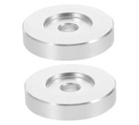 HANABASS 2pcs Aluminum Vinyl Record Adapter Dome Converter Metal Construction for Turntable Spindle Compact and Accessory Enhancing Sound Clarity for Vinyl Enthusiasts and Djs