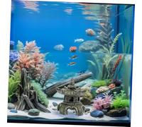 HANABASS 2pcs Asian Resin Pagoda Aquarium Ornament Small Fish Hideaway Breeding Cave for Shrimp Shelter Fish Tank Bonsai Garden Decor