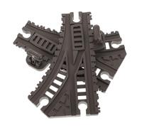 HANABASS 2pcs Black Plastic Train Track Accessories Flexible Turning Slope Extension Compatible with Standard Train Playsets for Creative Railroad Building and Thrilling Rides