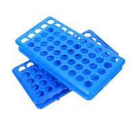 HANABASS 2pcs Blue Plastic Test Tube Holder Rack for Lab Organizer Tube Drying and Sample Vial Management Portable and Stand for Childrens Science Experiments