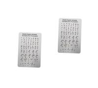 HANABASS 2pcs Braille Alphabet Board with Raised Dots Numbers and Punctuation Tactile Learning Tool for Beginners Visually Impaired Braille Literacy Educational Aid Durable Montessori