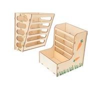 HANABASS 2Pcs Bunny Feeders Durable Wear Resistant Rack for Rabbits Chinchillas Guinea Pigs Convenient Accessory for Clean Cage and Slow Eating