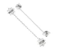 HANABASS 2pcs Cardigan Clip Man Corsage Elegant Zinc Alloy Sweater Clips for Cardigans Collar Chain Can Be Worn on Clothes and Bags Will Not Scratch Your Hand Silver Accessories