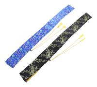 HANABASS 2pcs Carrying Bag Long Japanese Swords Storage Holder | Fabric Silk Finish, Traditional Elegant Style, Wear and Scratch Protection, for Martial Arts Students and Classes