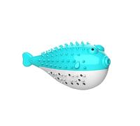 HANABASS 2Pcs Catnip Fish Chew Silicone Teeth Cleaning Sticks for Cats Interactive Teaser for Indoor Kittens Blue White Helps Reduce Boredom Destructive Behavior