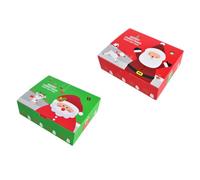 HANABASS 2pcs Christmas Box Merry Year Candy Wrapping Box Santa for Christmas Treats for Presents and Sweets Scene Decorations