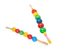 HANABASS 2Pcs Colored Ball Arm Exerciser for Chest Expander Body Building Tool with Plastic Wooden Handles Develops Hand Eye Coordination and Strength Game for Boys