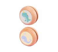 HANABASS 2PCS Colorful Animal Wooden Yo-yo Toys for Kids Early Educational Yoyo Ball Toy Cartoon Design