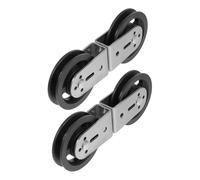HANABASS 2pcs Double Pulley System Silent Bearing Pulley Wheels for Cable Machines DIY Home Gym Fitness Equipment Plastic Load Sharing Roller