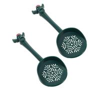 HANABASS 2pcs Ergonomic Hamster Sand Bath Small Animal Litter Scoop for Gerbils Mice Tiny Pets Space Efficient Poop Scooper with Comfortable Handle for Thorough Cage Cleaning