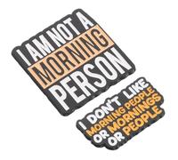 HANABASS 2Pcs Funny Brooch Pins I'M Not an Early Riser Zinc Alloy Decorative Lapel Pins Party Accessories for Men and Women Coat Hat Badges